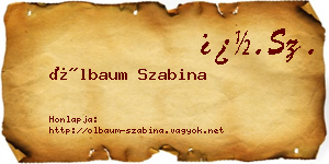 Ölbaum Szabina névjegykártya